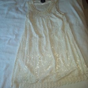 Angie woman's elegant beaded lace dress!